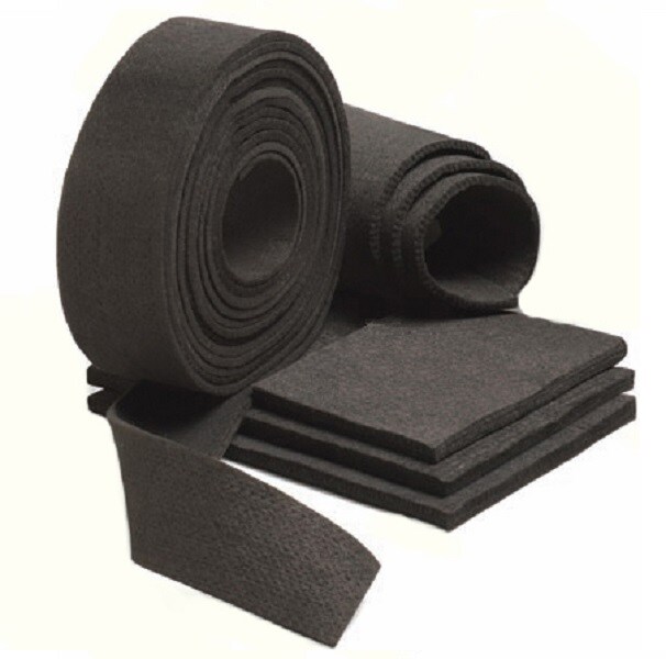 4ft 3-10mm Graphite Carbon Felt Soft Sheet Furnace Insulation Panel
